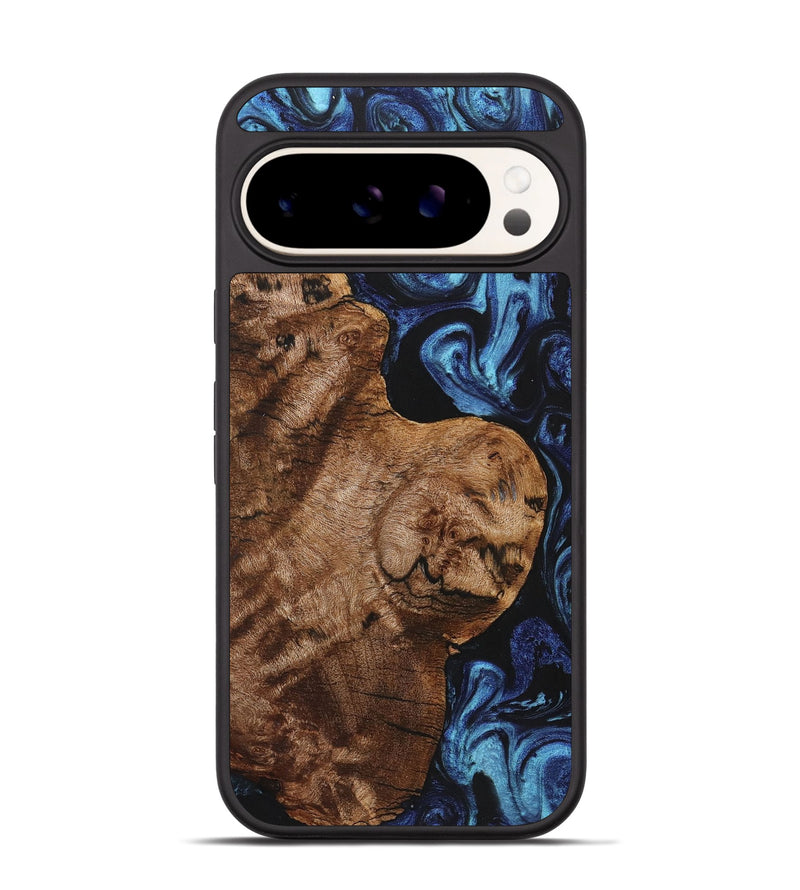 Pixel 9 Pro Wood+Resin Phone Case - Jonathon (Blue, 721619)