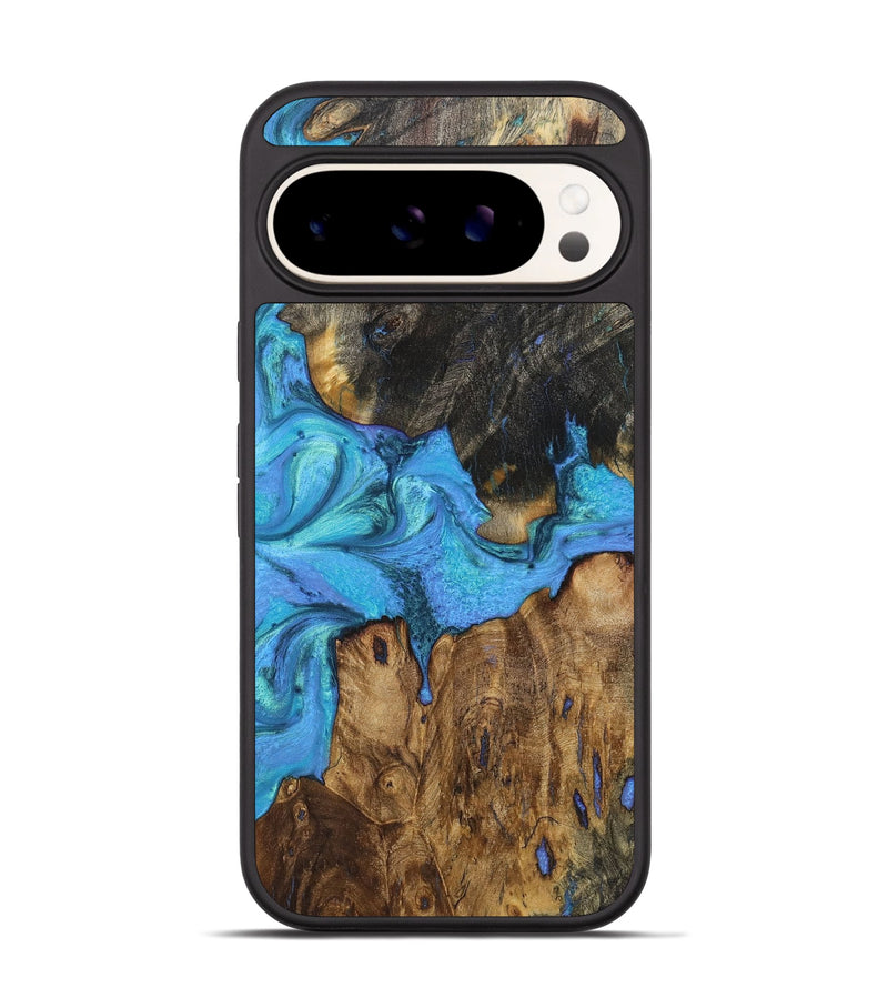 Pixel 9 Pro Wood+Resin Phone Case - Jayla (Blue, 721620)