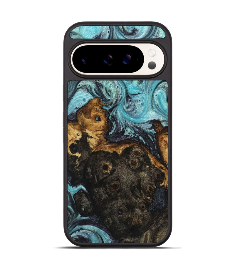 Pixel 9 Pro Wood+Resin Phone Case - Brad (Blue, 721621)