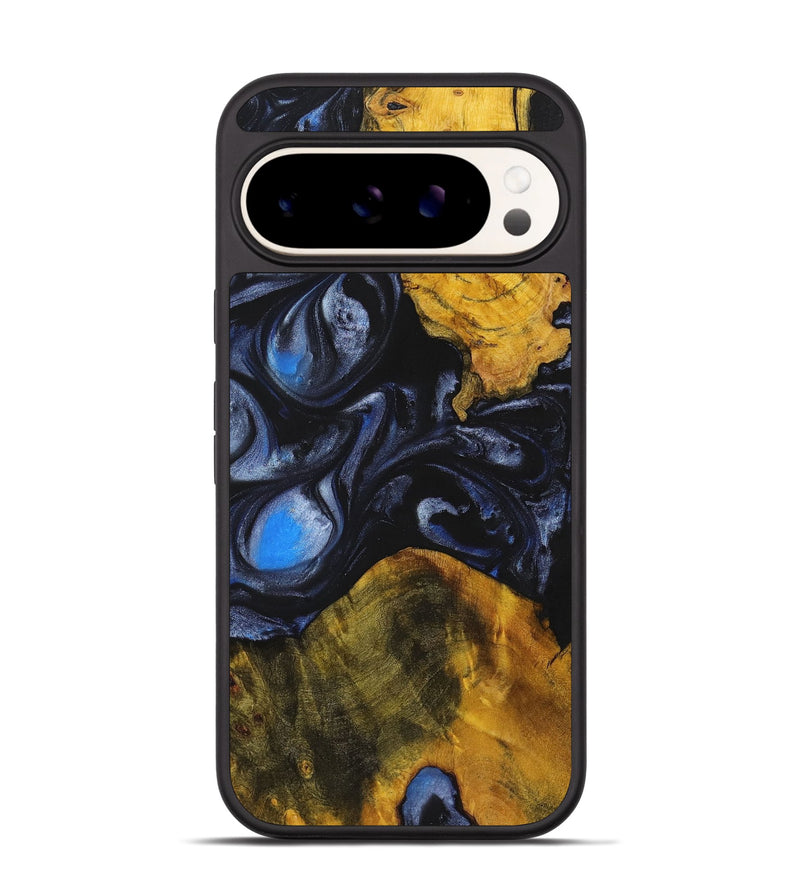 Pixel 9 Pro Wood+Resin Phone Case - Darin (Blue, 721623)