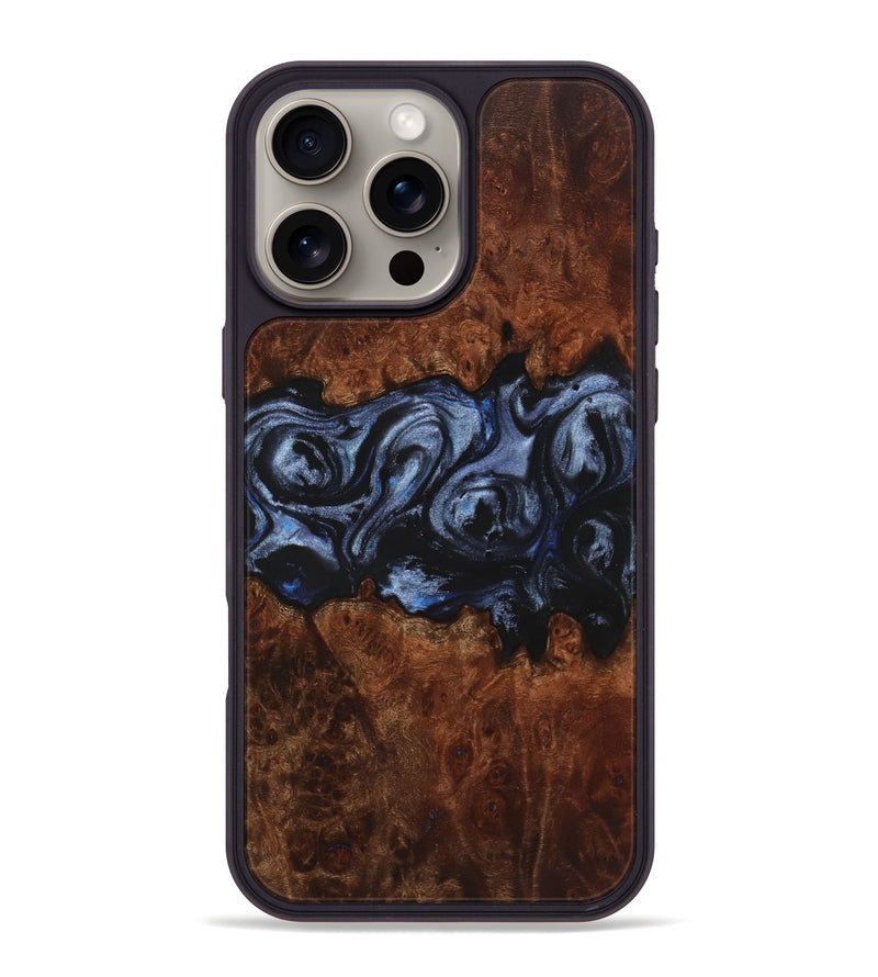 iPhone 16 Pro Max Wood+Resin Phone Case - Shaq (Blue, 721624)