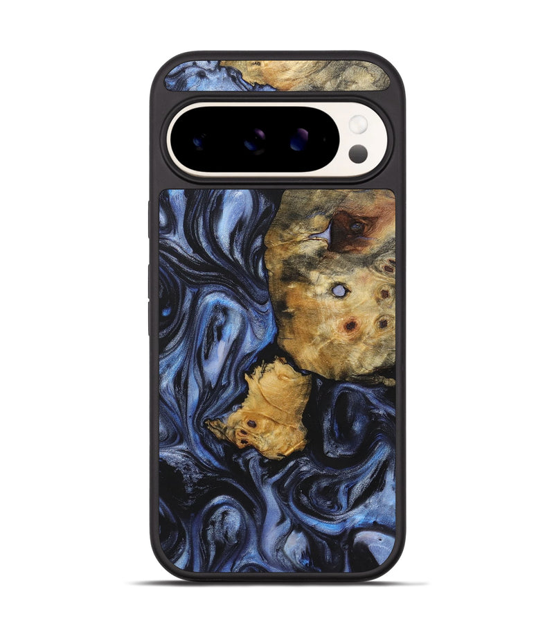 Pixel 9 Pro Wood+Resin Phone Case - Darin (Blue, 721627)