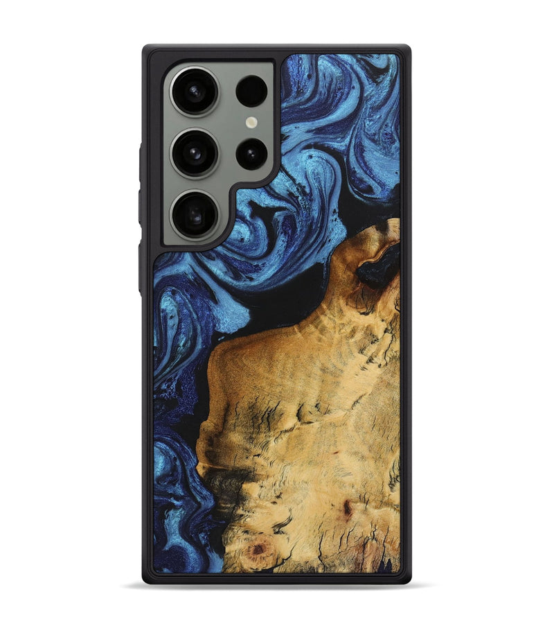 Galaxy S24 Ultra Wood+Resin Phone Case - Annalise (Blue, 721629)