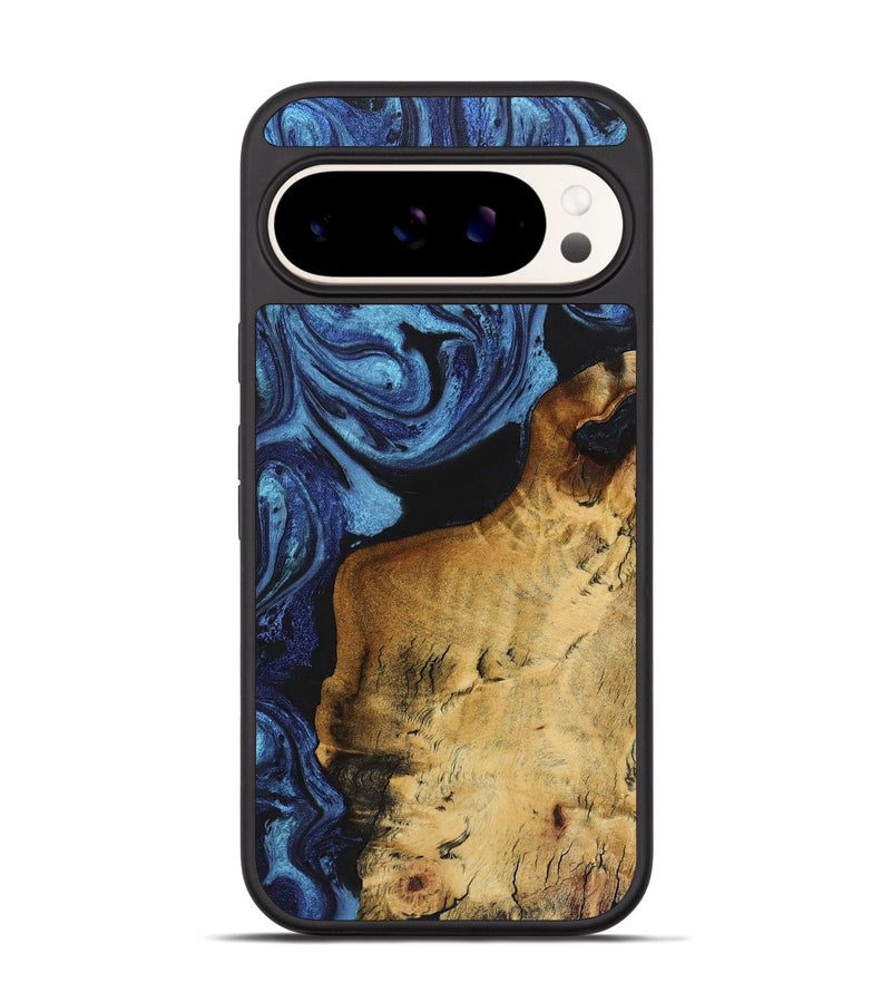 Pixel 9 Pro Wood+Resin Phone Case - Annalise (Blue, 721629)