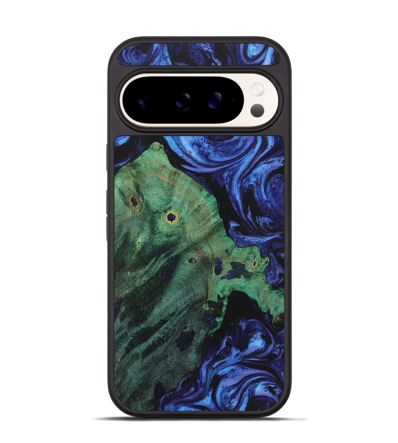 Pixel 9 Pro Wood+Resin Phone Case - Madisyn (Blue, 721632)