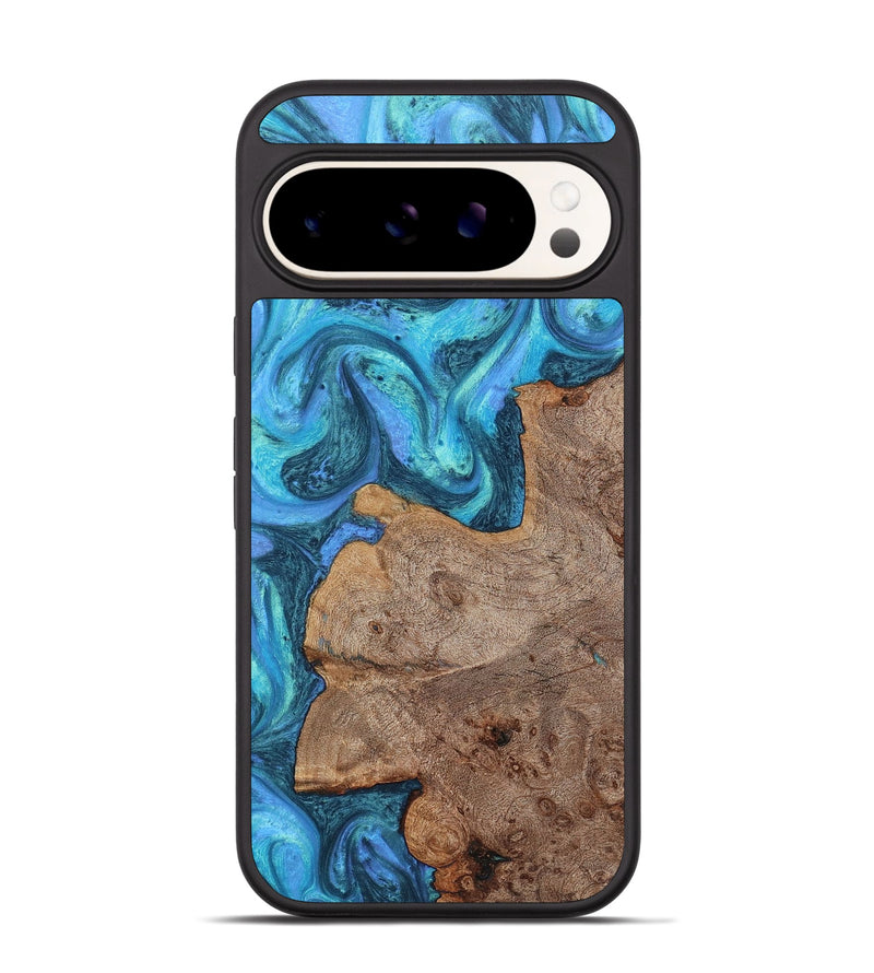 Pixel 9 Pro Wood+Resin Phone Case - Jakob (Blue, 721639)