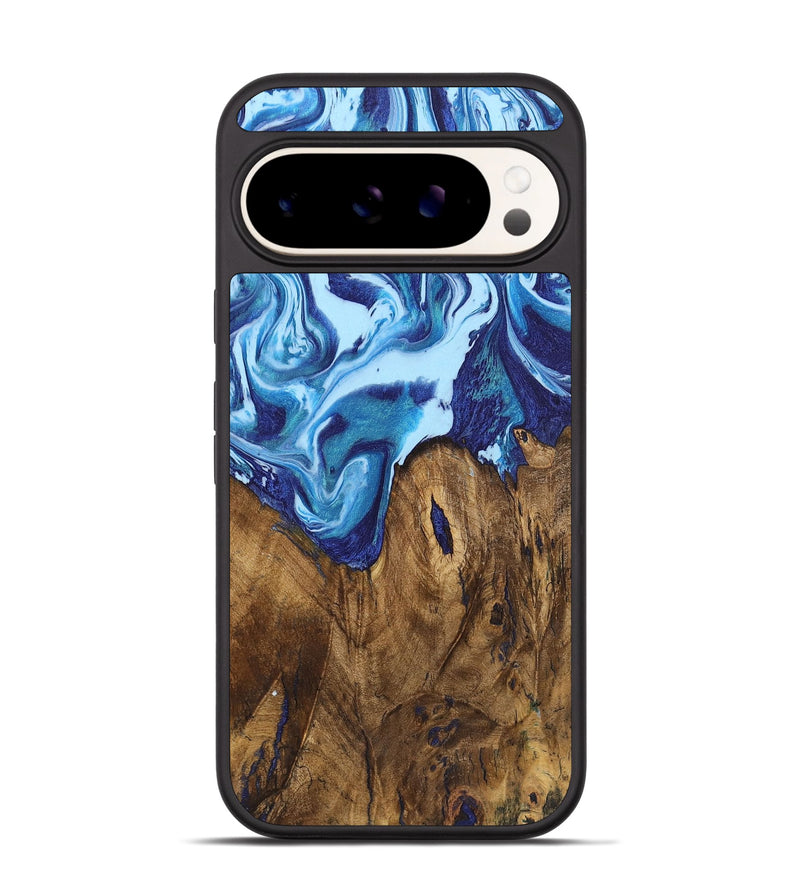 Pixel 9 Pro Wood+Resin Phone Case - Heath (Blue, 721649)