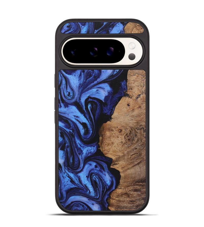 Pixel 9 Pro Wood+Resin Phone Case - Sofia (Blue, 721650)