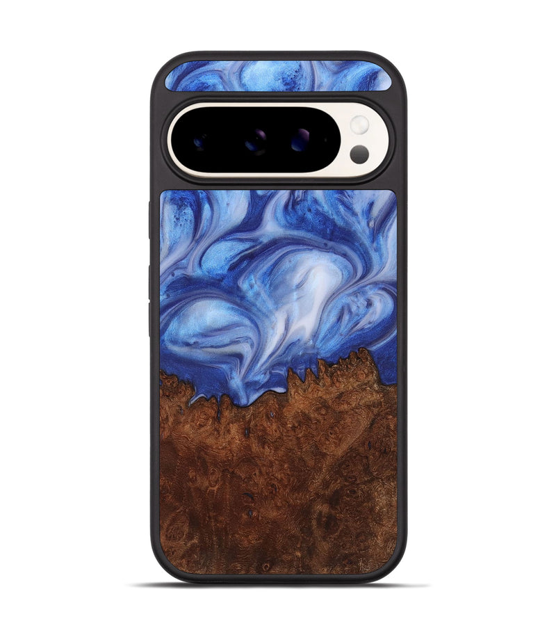 Pixel 9 Pro Wood+Resin Phone Case - Edna (Blue, 721651)