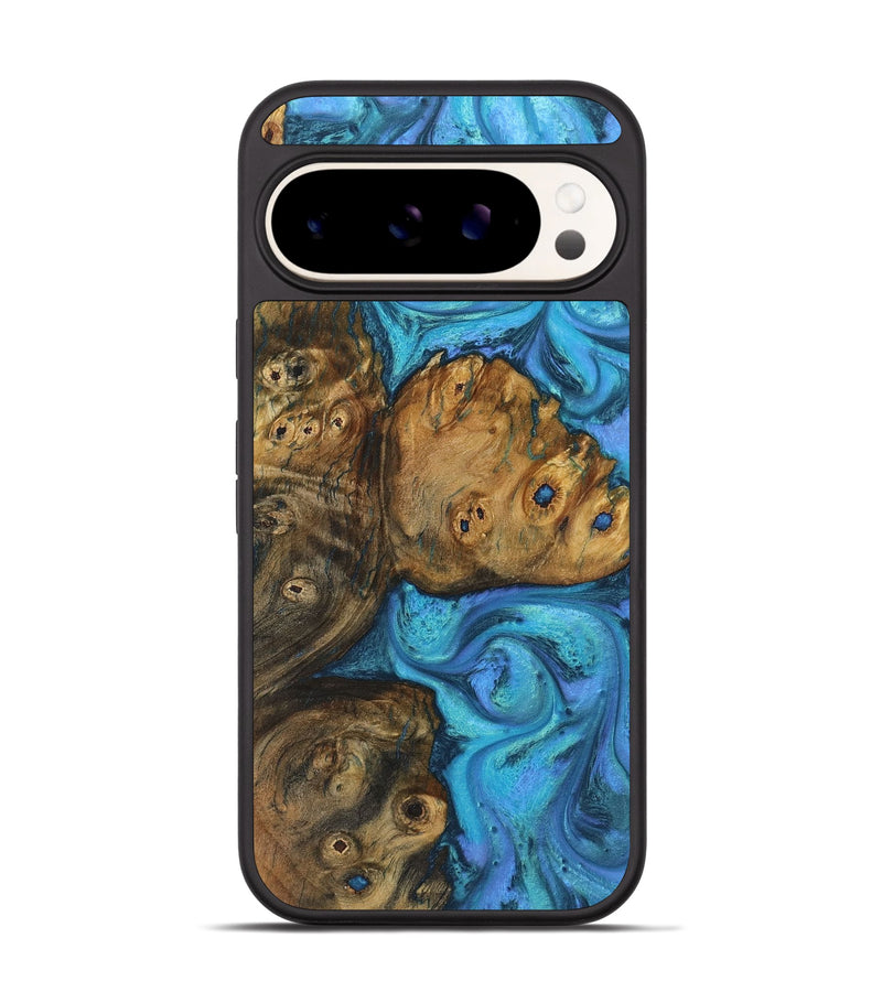 Pixel 9 Pro Wood+Resin Phone Case - Octavia (Blue, 721656)