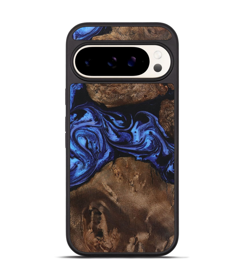 Pixel 9 Pro Wood+Resin Phone Case - Oscar (Blue, 721659)