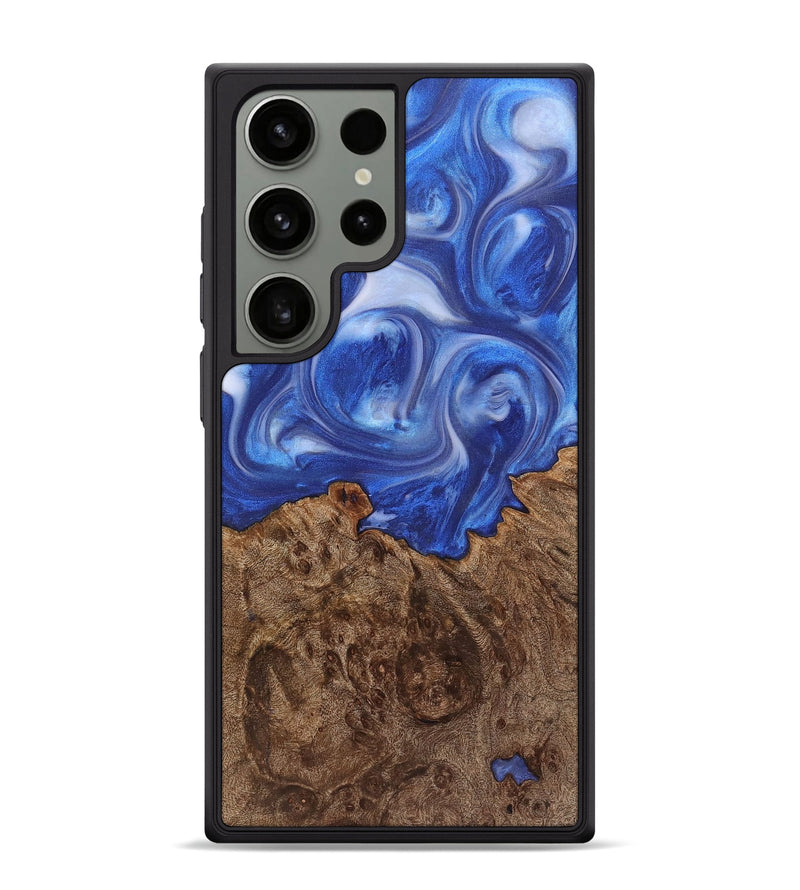 Galaxy S24 Ultra Wood+Resin Phone Case - Averie (Blue, 721661)