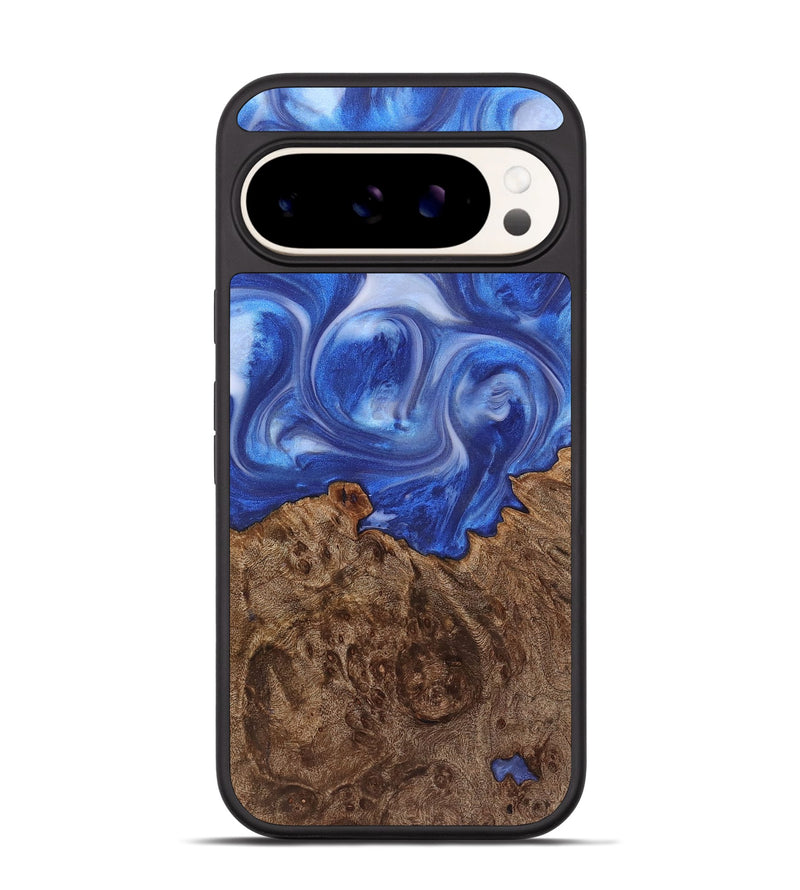 Pixel 9 Wood+Resin Phone Case - Averie (Blue, 721661)