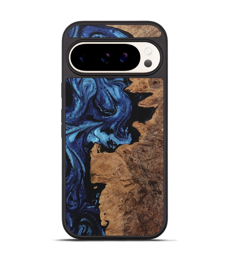 Pixel 9 Pro Wood+Resin Phone Case - Fabian (Blue, 721664)