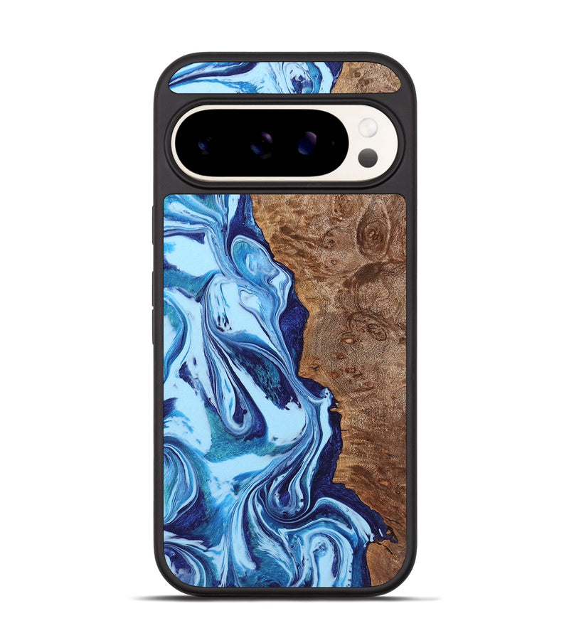 Pixel 9 Pro Wood+Resin Phone Case - Serena (Blue, 721667)