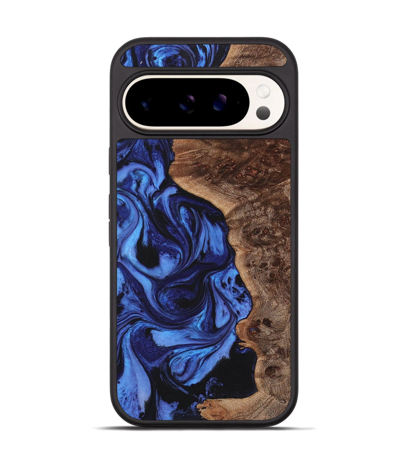 Pixel 9 Pro Wood+Resin Phone Case - Annalise (Blue, 721668)