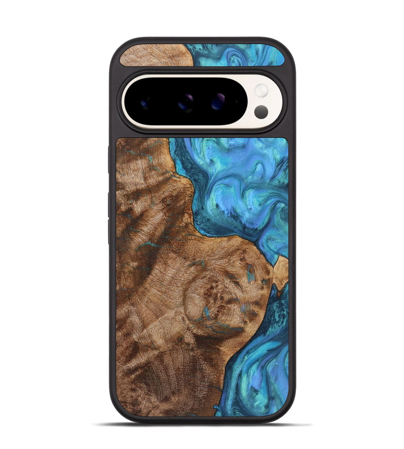 Pixel 9 Pro Wood+Resin Phone Case - Jax (Blue, 721684)