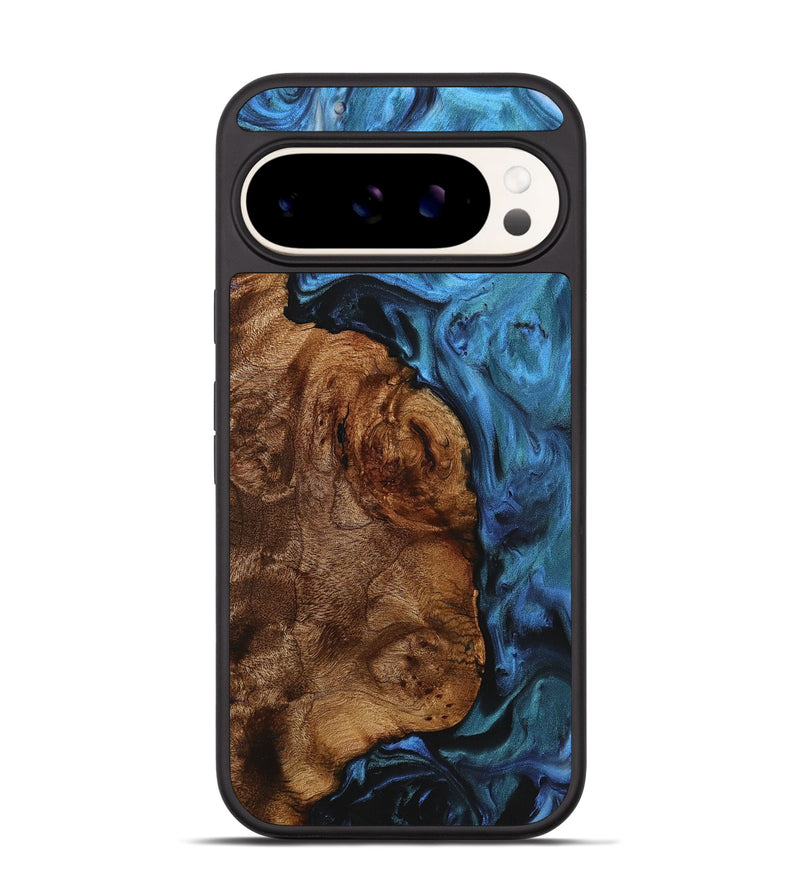 Pixel 9 Pro Wood+Resin Phone Case - Gillian (Blue, 721687)