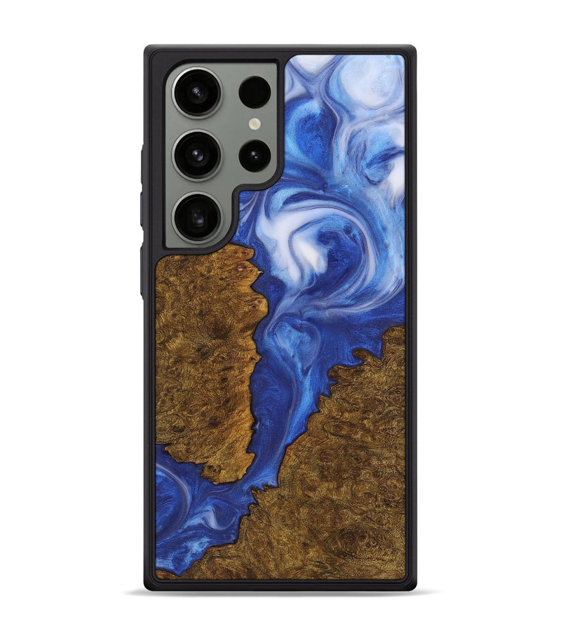 Galaxy S24 Ultra Wood+Resin Phone Case - Doug (Blue, 721689)