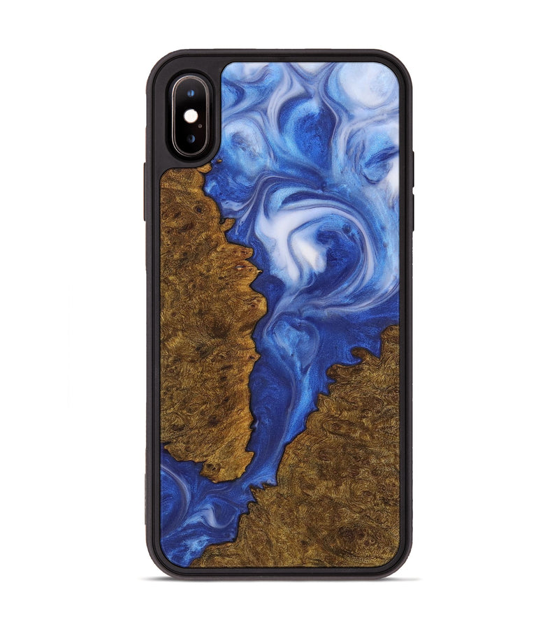 iPhone Xs Max Wood+Resin Phone Case - Doug (Blue, 721689)