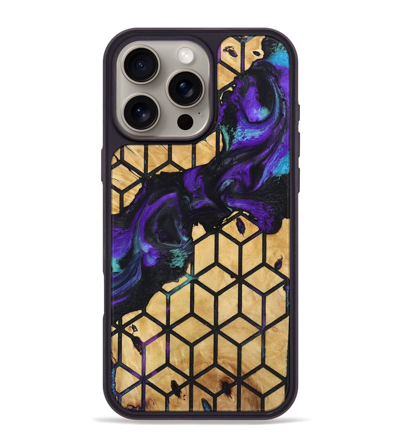 iPhone 16 Pro Max Wood+Resin Phone Case - Elizabeth (Pattern, 721697)