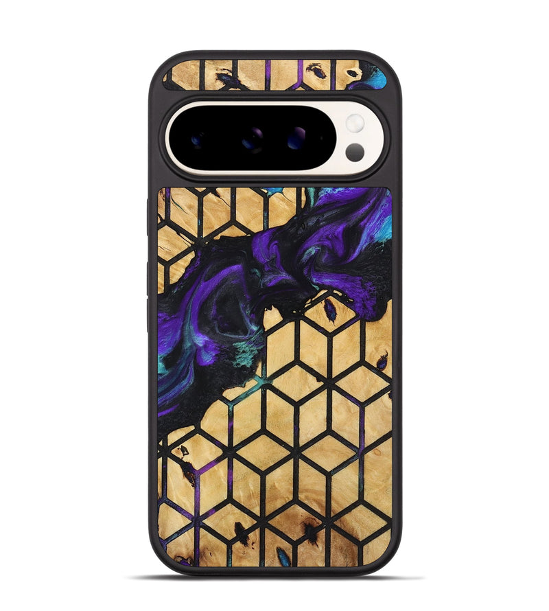 Pixel 9 Wood+Resin Phone Case - Elizabeth (Pattern, 721697)