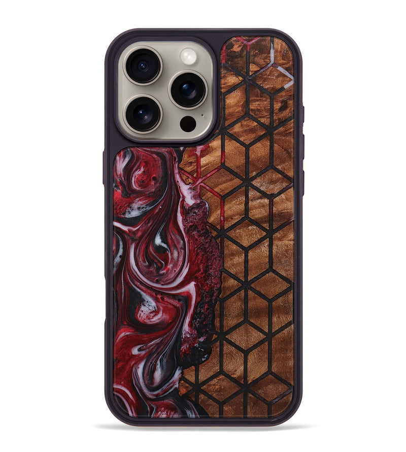 iPhone 16 Pro Max Wood+Resin Phone Case - Francisco (Pattern, 721705)