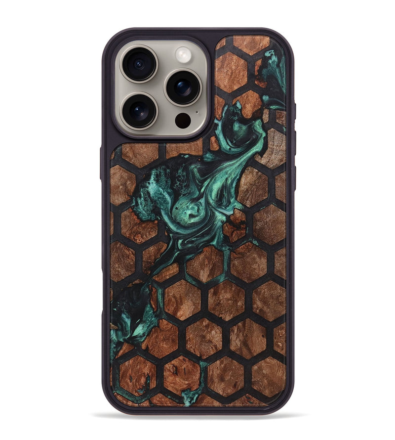 iPhone 16 Pro Max Wood+Resin Phone Case - Gunnar (Pattern, 721713)