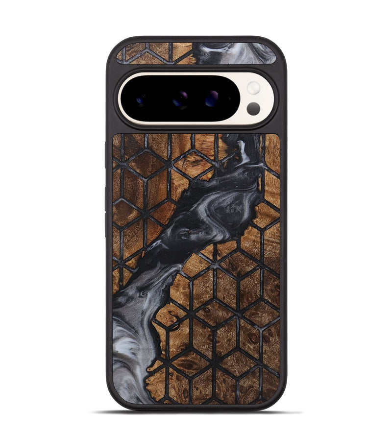 Pixel 9 Pro Wood+Resin Phone Case - Yasmin (Pattern, 721716)