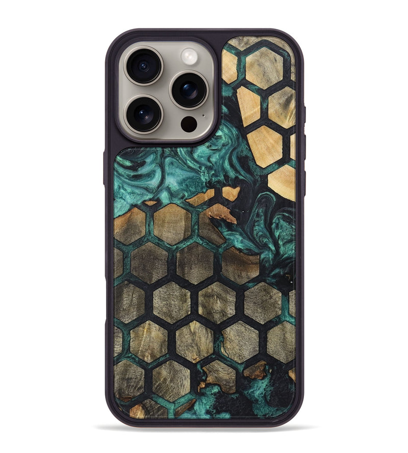 iPhone 16 Pro Max Wood+Resin Phone Case - Thomas (Pattern, 721718)