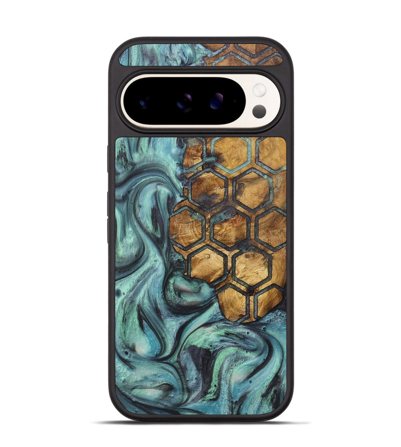 Pixel 9 Pro Wood+Resin Phone Case - Lyla (Pattern, 721719)