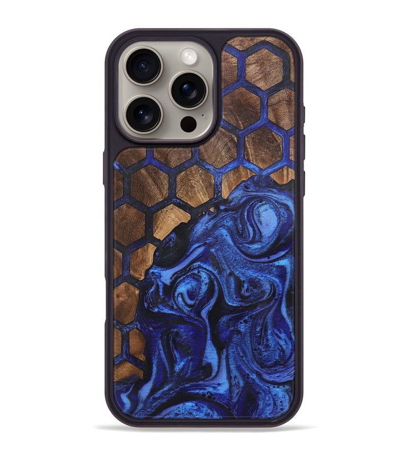 iPhone 16 Pro Max Wood+Resin Phone Case - Paola (Pattern, 721722)