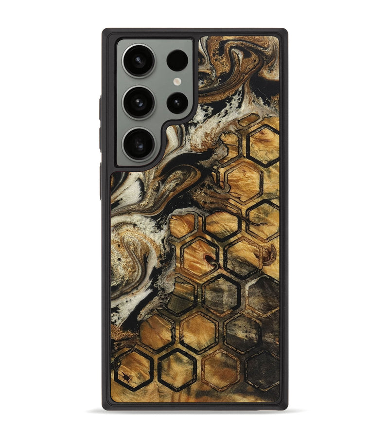 Galaxy S23 Ultra Wood+Resin Phone Case - Iris (Pattern, 721732)