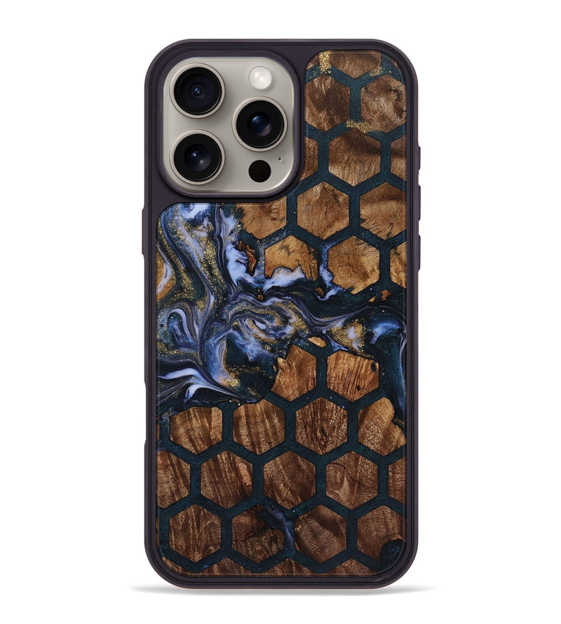 iPhone 16 Pro Max Wood+Resin Phone Case - Carson (Pattern, 721733)