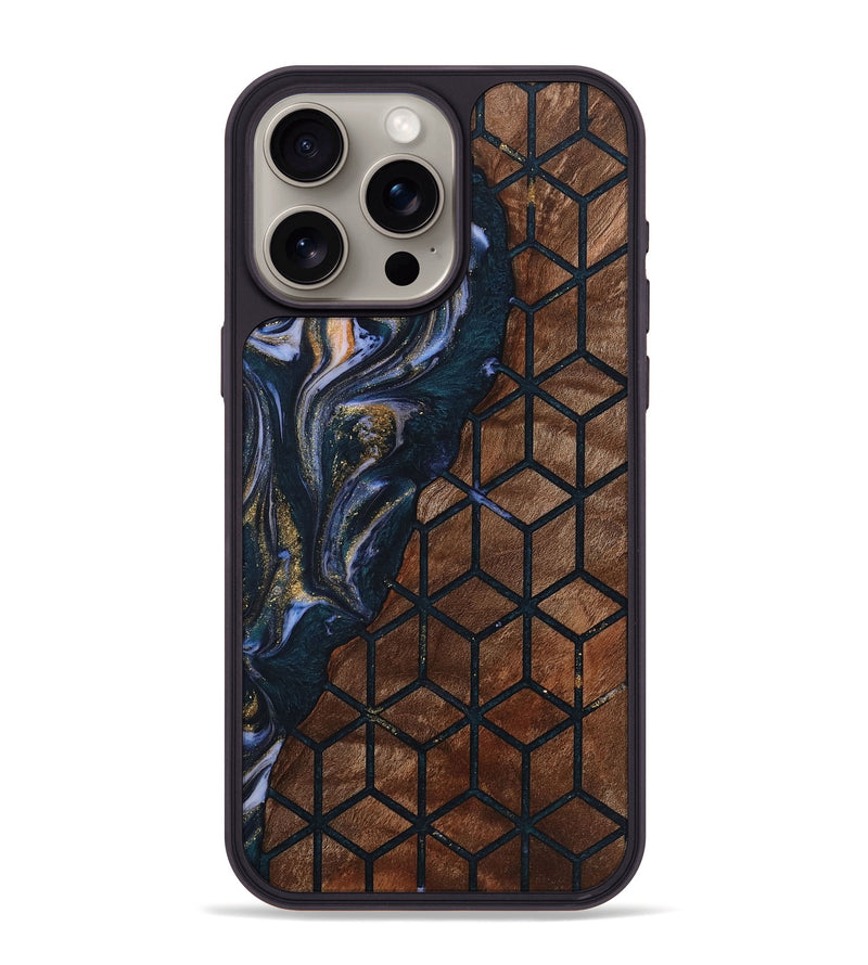 iPhone 15 Pro Max Wood+Resin Phone Case - Jonathon (Pattern, 721737)