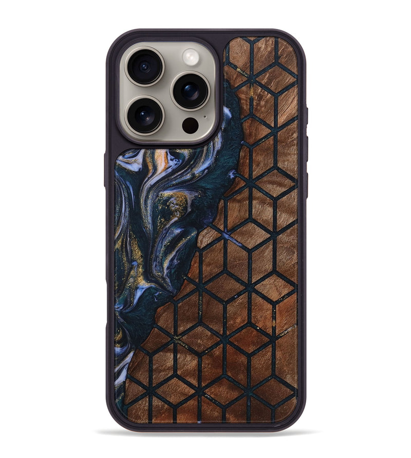 iPhone 16 Pro Max Wood+Resin Phone Case - Jonathon (Pattern, 721737)