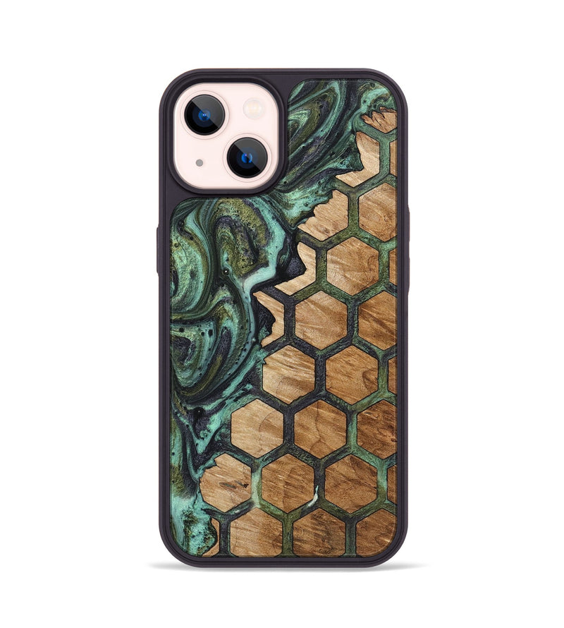 iPhone 14 Wood+Resin Phone Case - Braylon (Pattern, 721739)