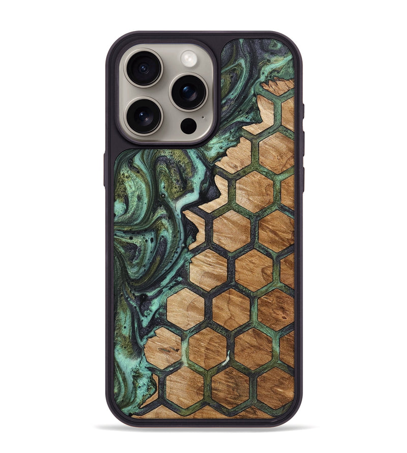 iPhone 15 Pro Max Wood+Resin Phone Case - Braylon (Pattern, 721739)