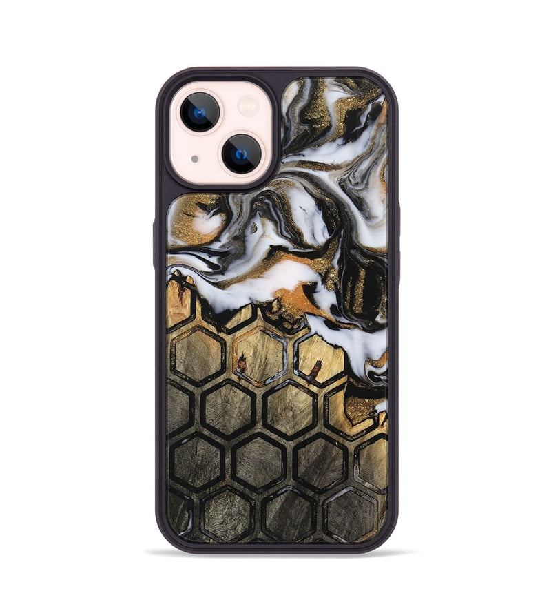 iPhone 14 Wood+Resin Phone Case - Shayla (Pattern, 721741)