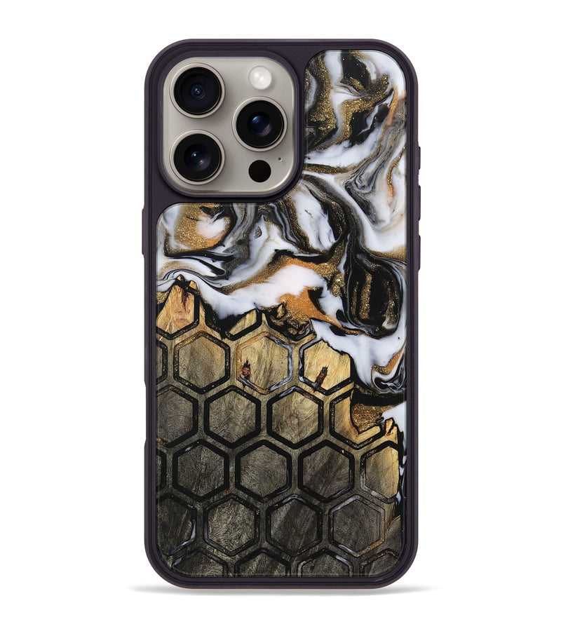 iPhone 16 Pro Max Wood+Resin Phone Case - Shayla (Pattern, 721741)