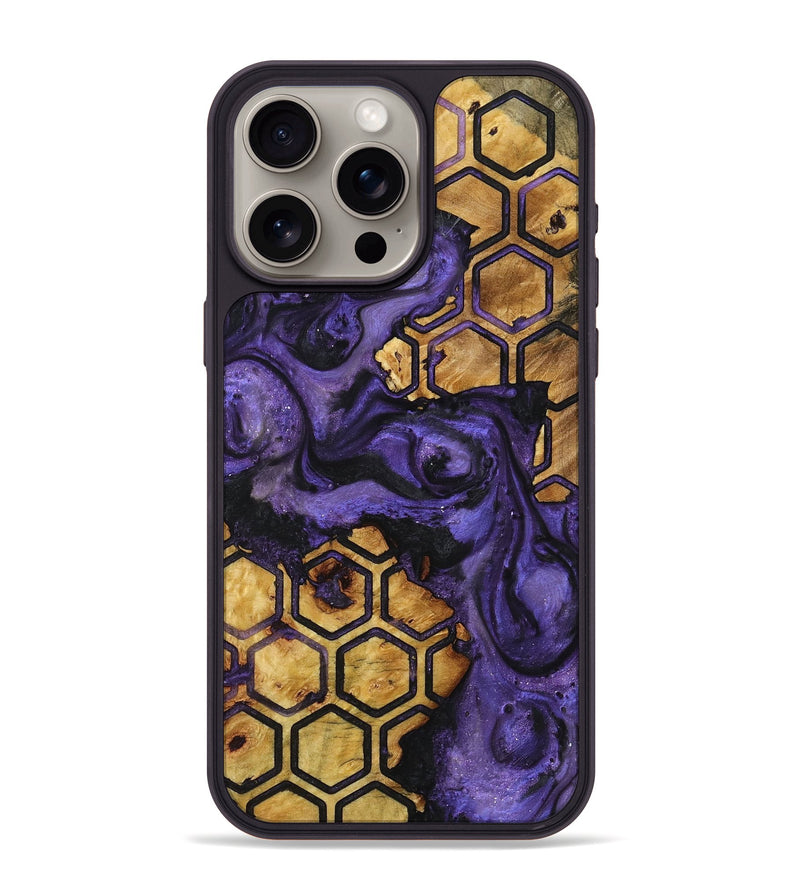 iPhone 15 Pro Max Wood+Resin Phone Case - Dean (Pattern, 721742)