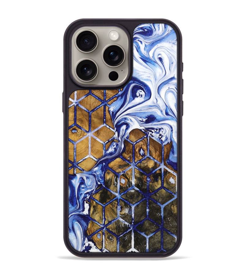 iPhone 15 Pro Max Wood+Resin Phone Case - Gerard (Pattern, 721743)