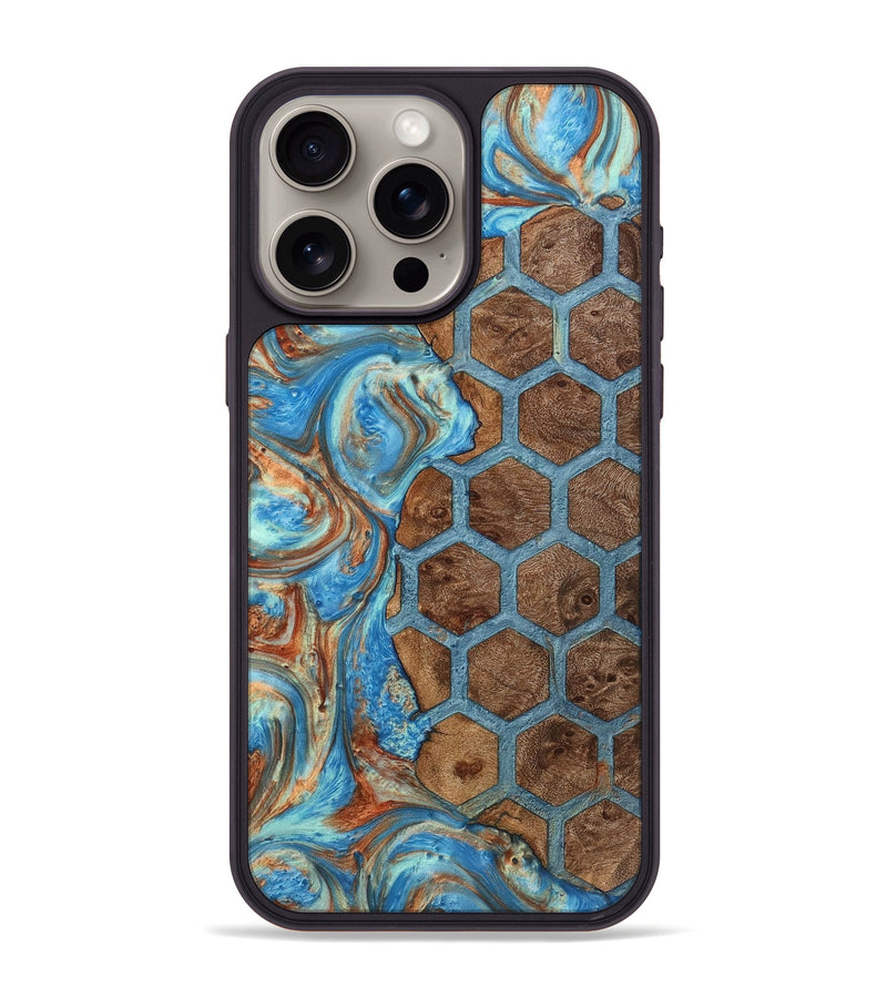 iPhone 15 Pro Max Wood+Resin Phone Case - Donnie (Pattern, 721744)