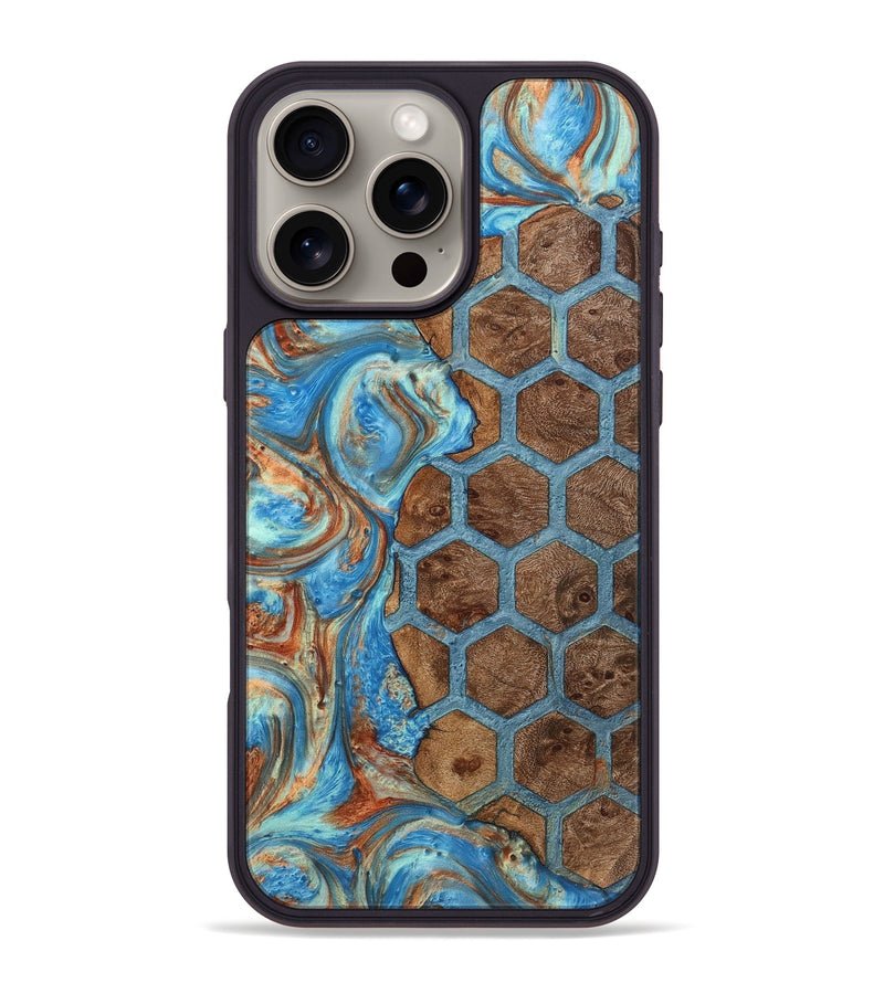 iPhone 16 Pro Max Wood+Resin Phone Case - Donnie (Pattern, 721744)