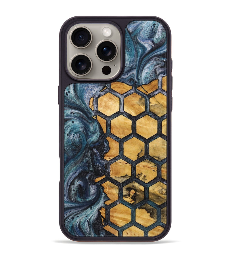 iPhone 16 Pro Max Wood+Resin Phone Case - Saul (Pattern, 721745)