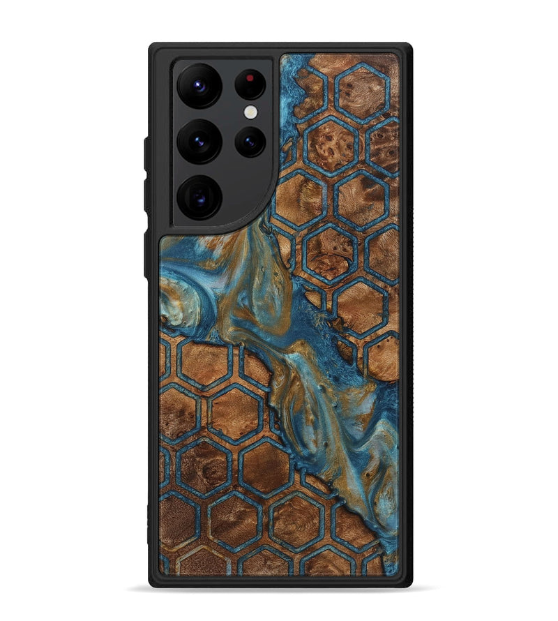 Galaxy S22 Ultra Wood+Resin Phone Case - Natalie (Pattern, 721746)