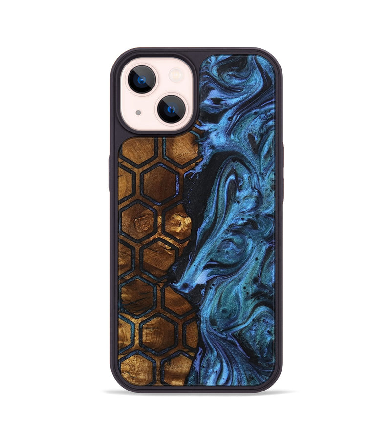 iPhone 14 Wood+Resin Phone Case - Kai (Pattern, 721748)