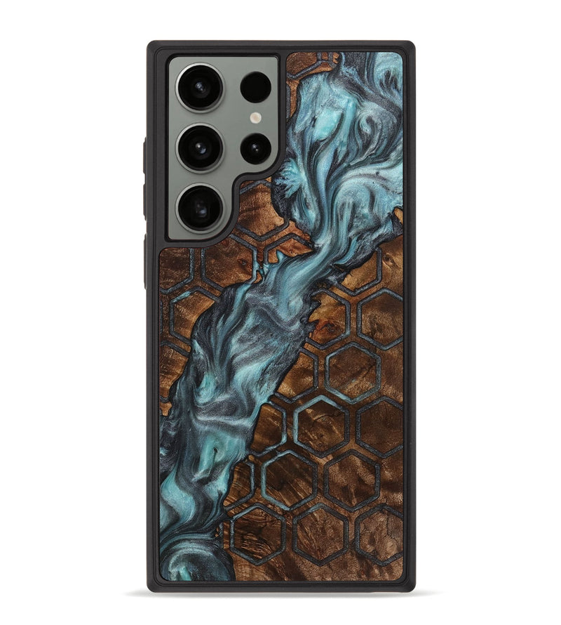 Galaxy S23 Ultra Wood+Resin Phone Case - Ezra (Pattern, 721750)