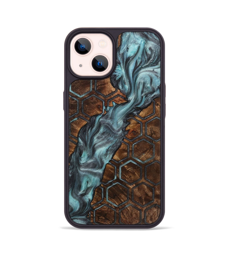 iPhone 14 Wood+Resin Phone Case - Ezra (Pattern, 721750)