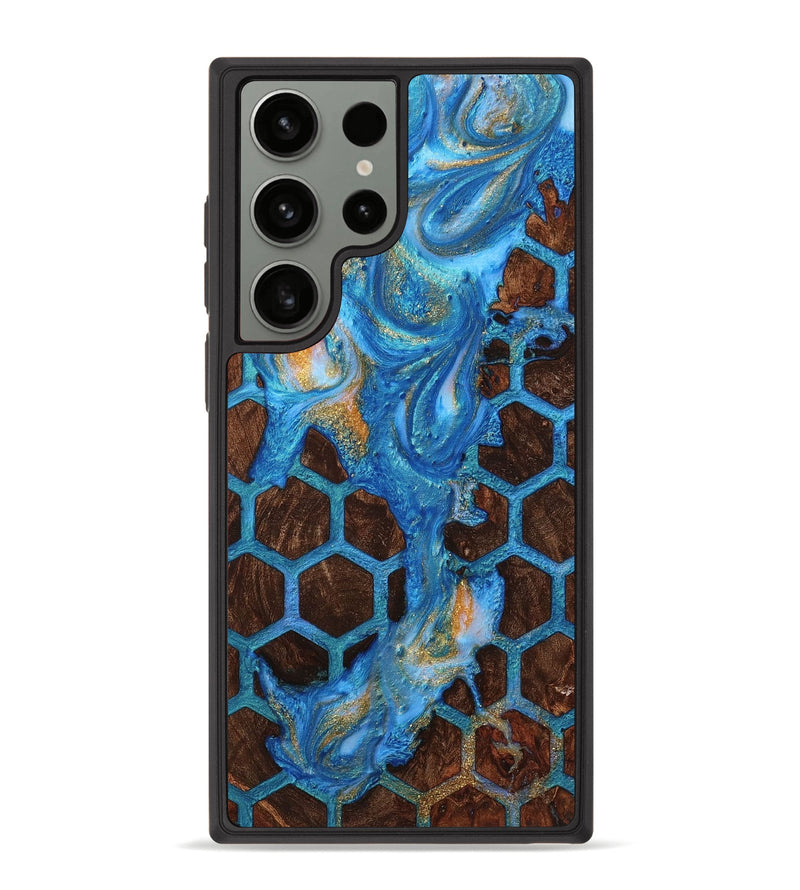 Galaxy S23 Ultra Wood+Resin Phone Case - Maci (Pattern, 721751)